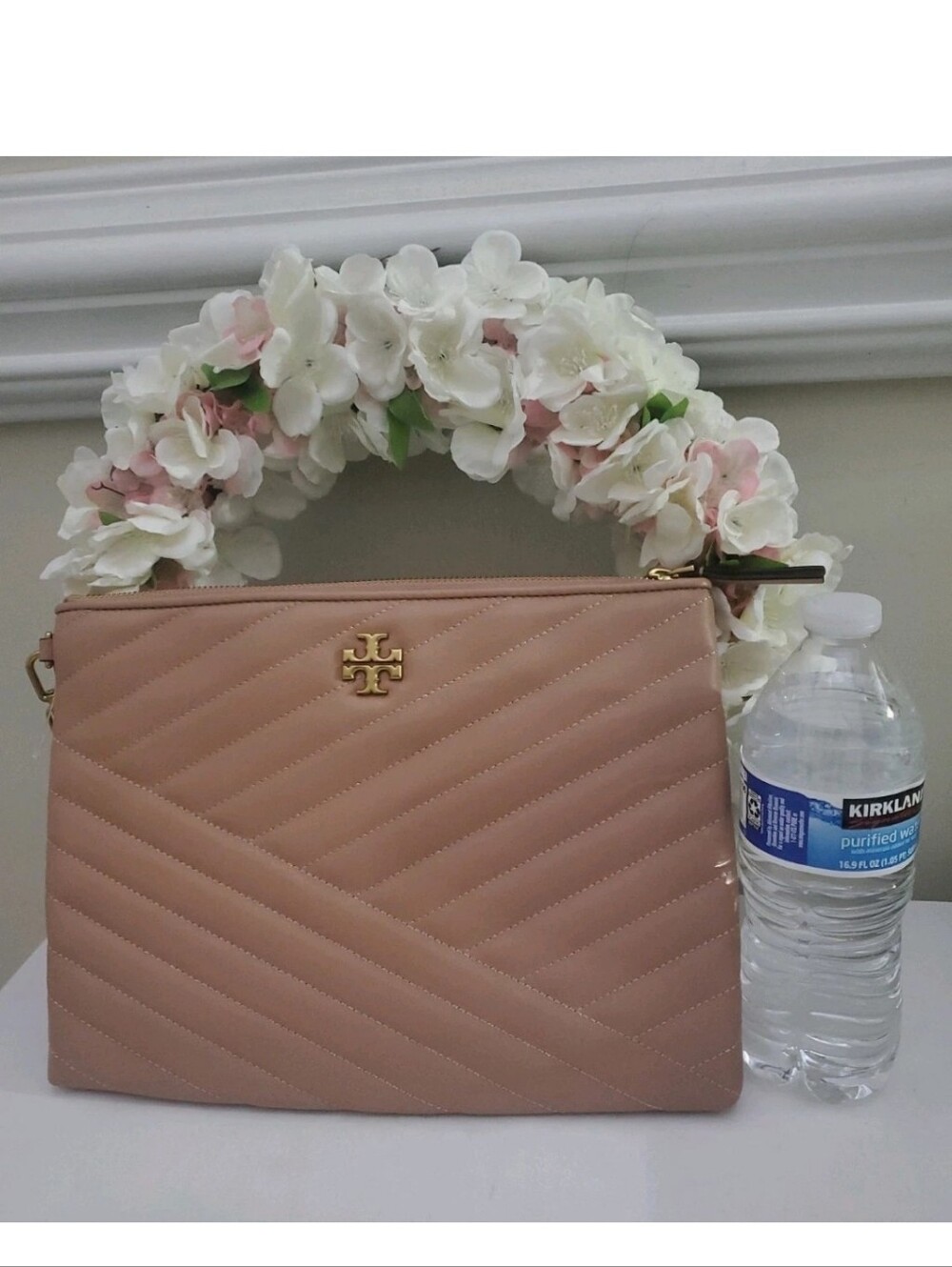 Tory Burch Quilted Crossbody Bag - Blush